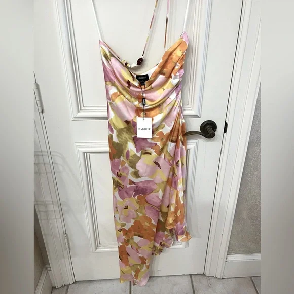 🎉HP🎉 NWT Bardot Andy One-Shoulder Asymmetrical Midi Dress S - Picture 5 of 7